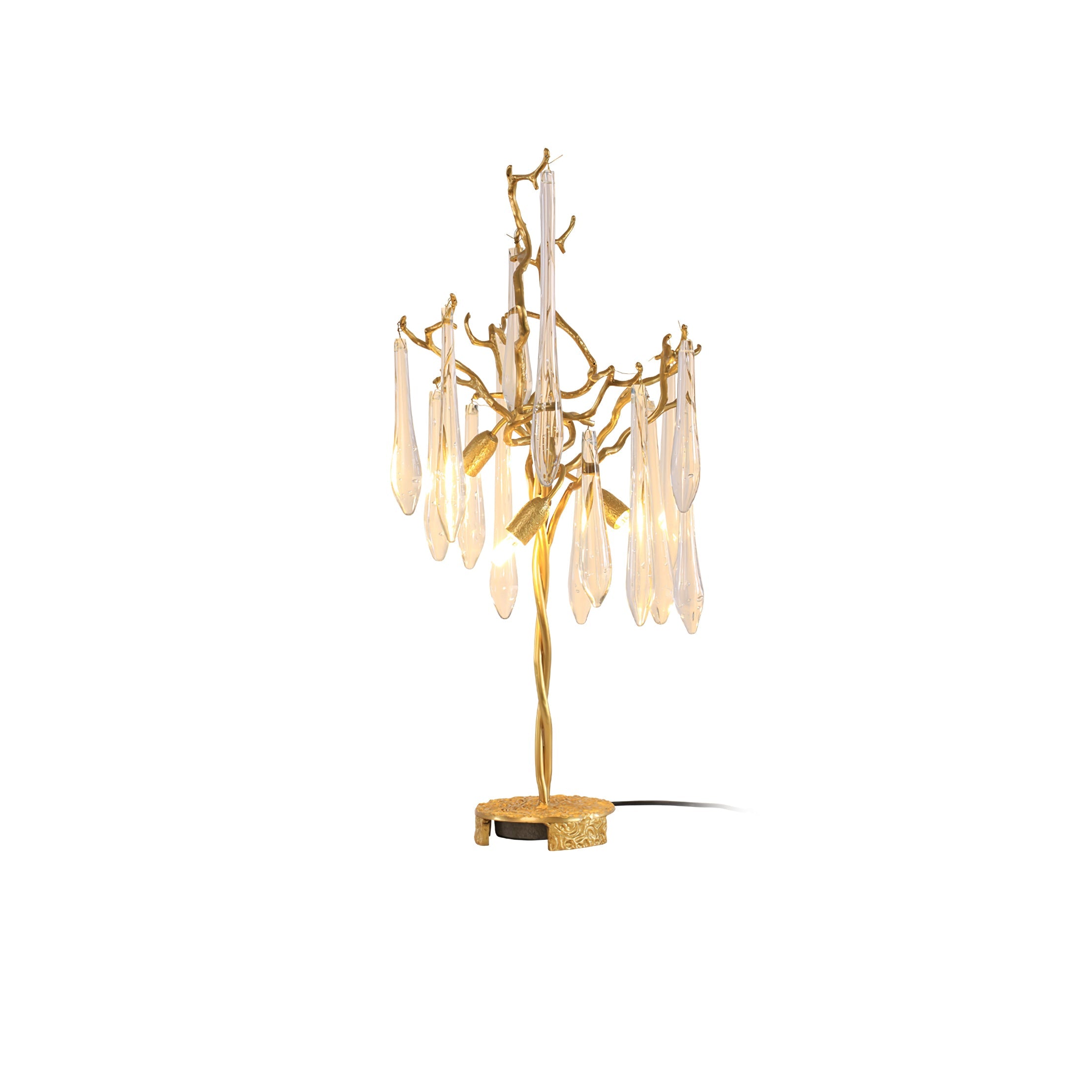 Calvrane Brass Droplet Table Lamp