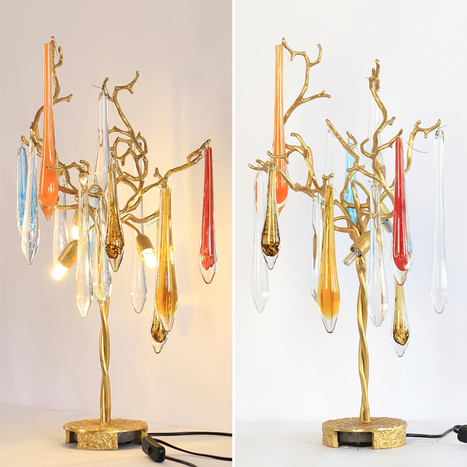 Calvrane Brass Droplet Table Lamp