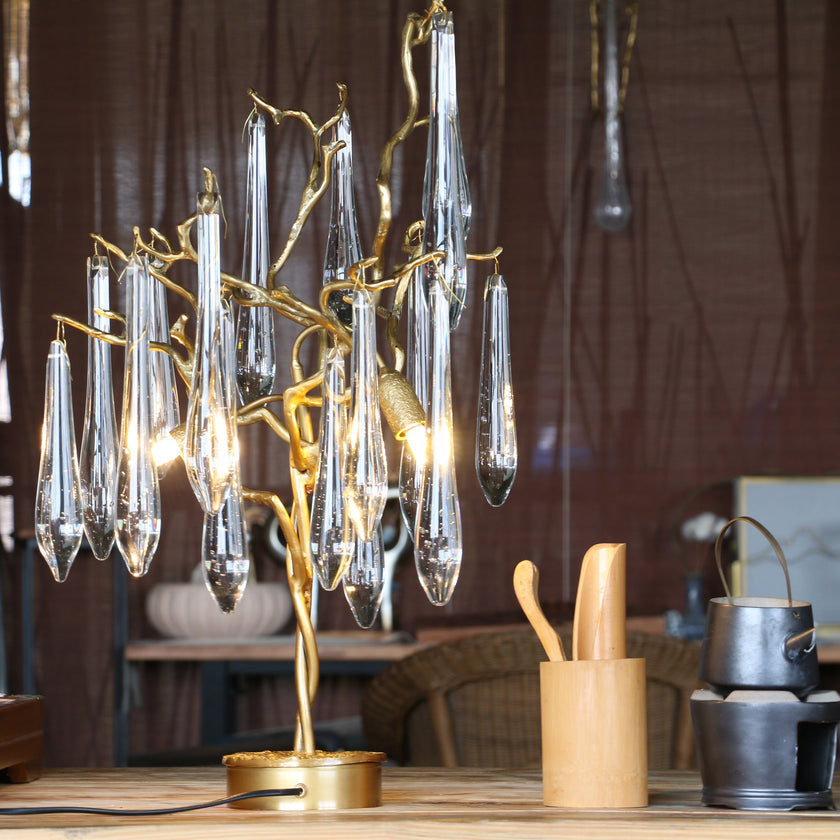Calvrane Brass Droplet Table Lamp