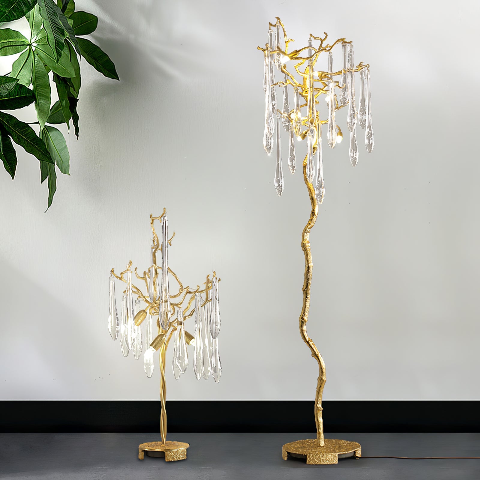 Calvrane Brass Droplet Table Lamp