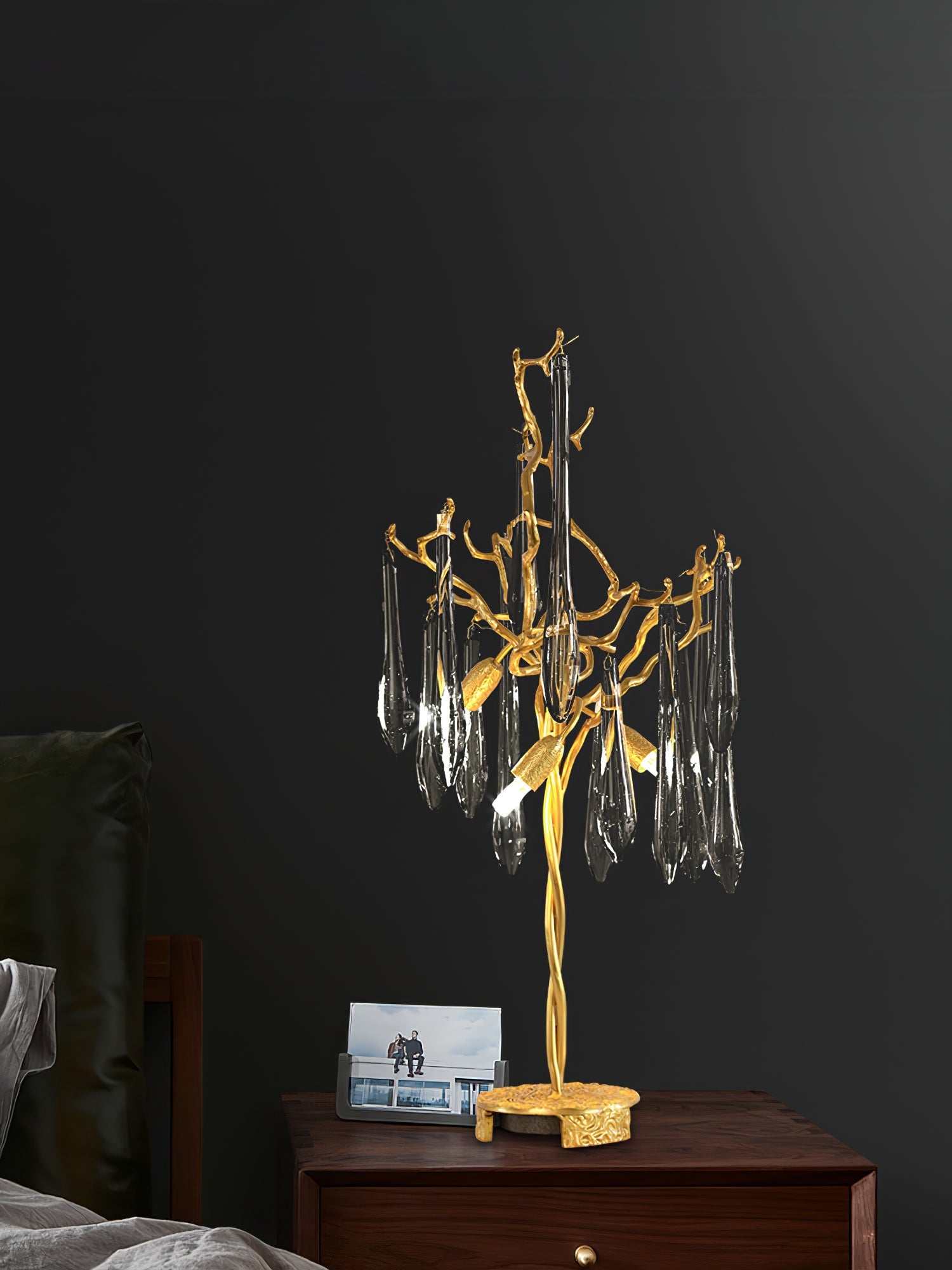 Calvrane Brass Droplet Table Lamp