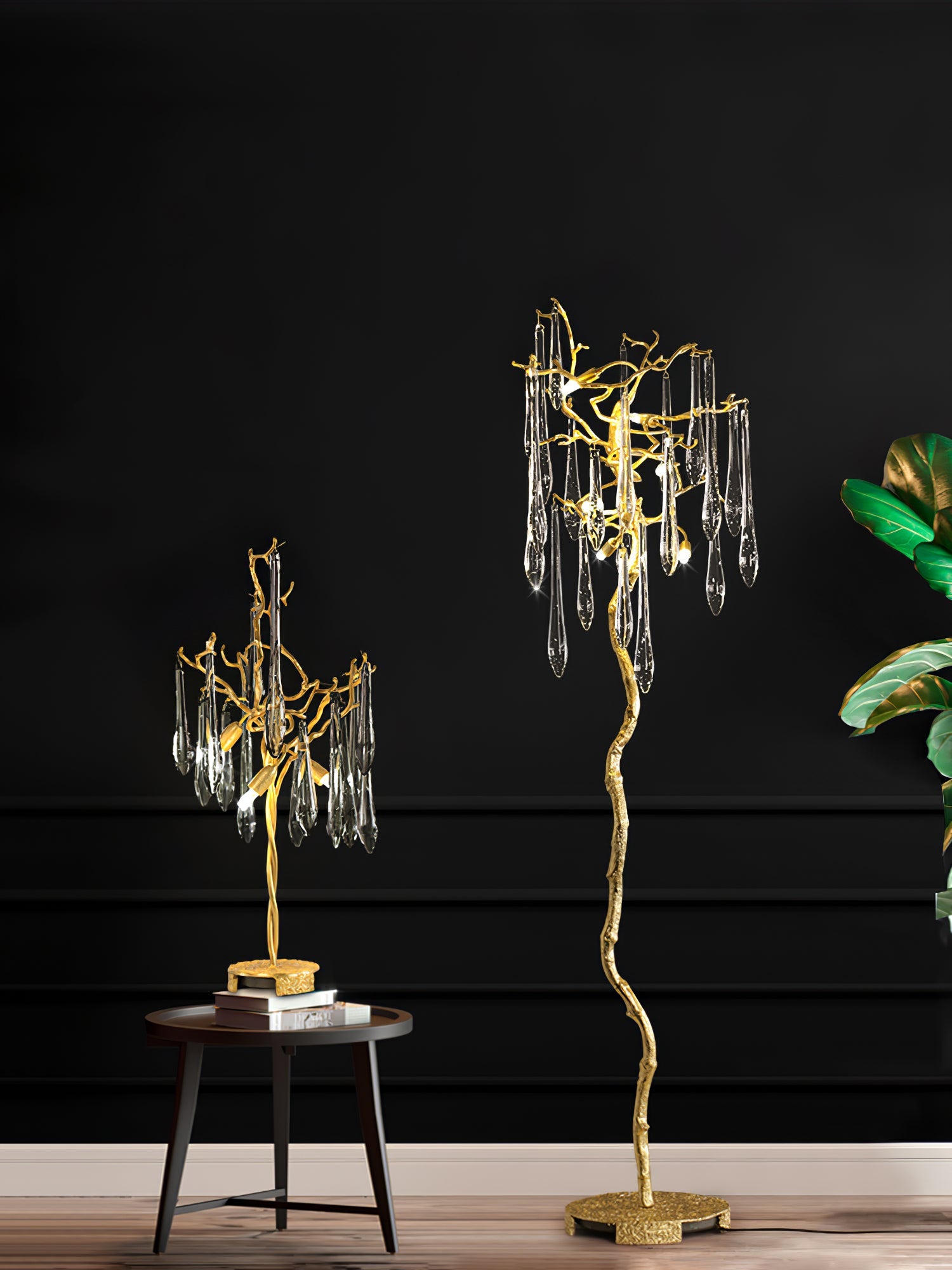 Calvrane Brass Droplet Table Lamp