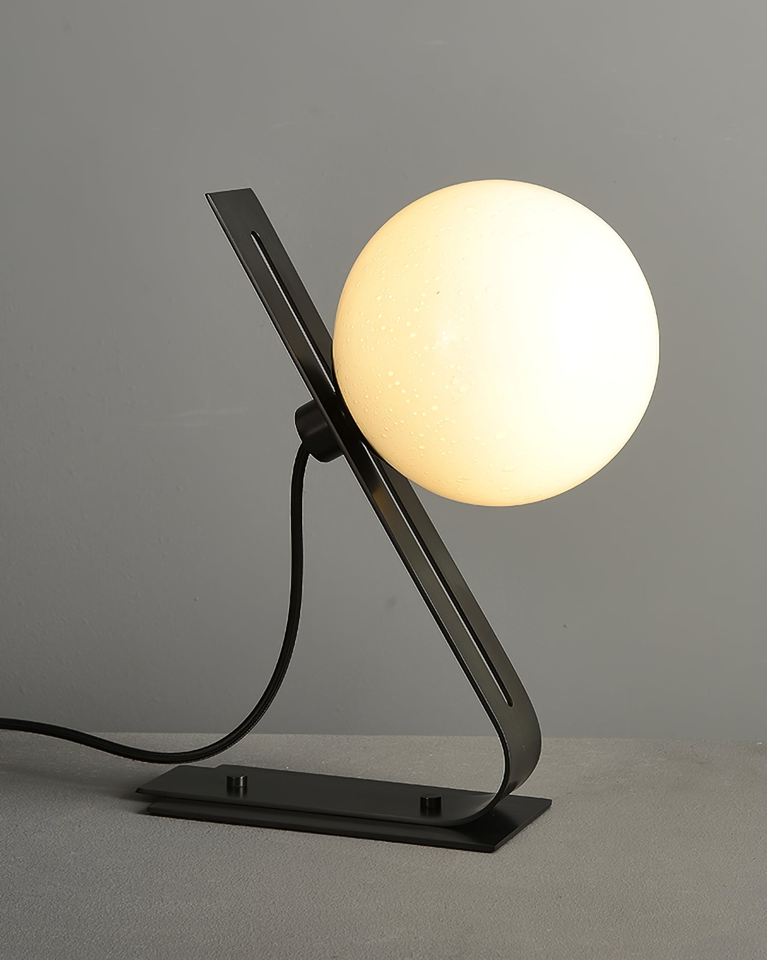 Brass & White Glass Table Lamp