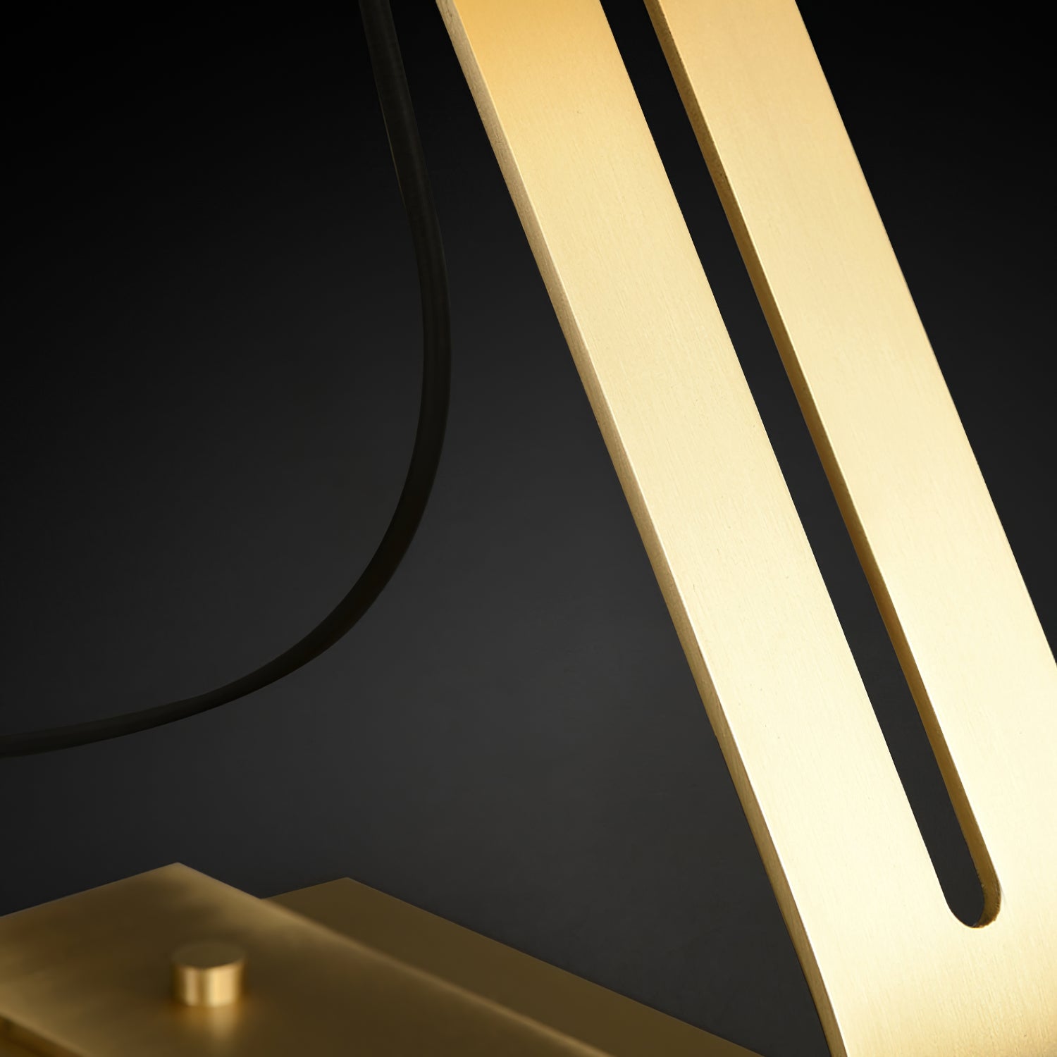 Brass & White Glass Table Lamp