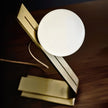 Brass & White Glass Table Lamp