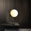 Brass & White Glass Table Lamp