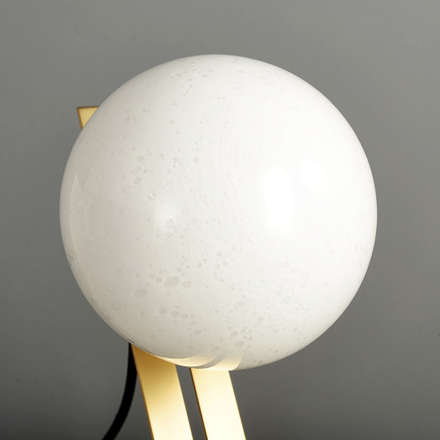 Brass & White Glass Table Lamp