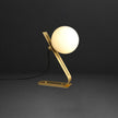 Brass & White Glass Table Lamp