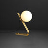 Brass & White Glass Table Lamp