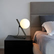 Brass & White Glass Table Lamp