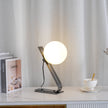 Brass & White Glass Table Lamp
