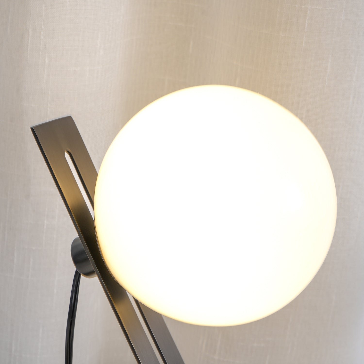 Brass & White Glass Table Lamp