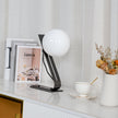 Brass & White Glass Table Lamp