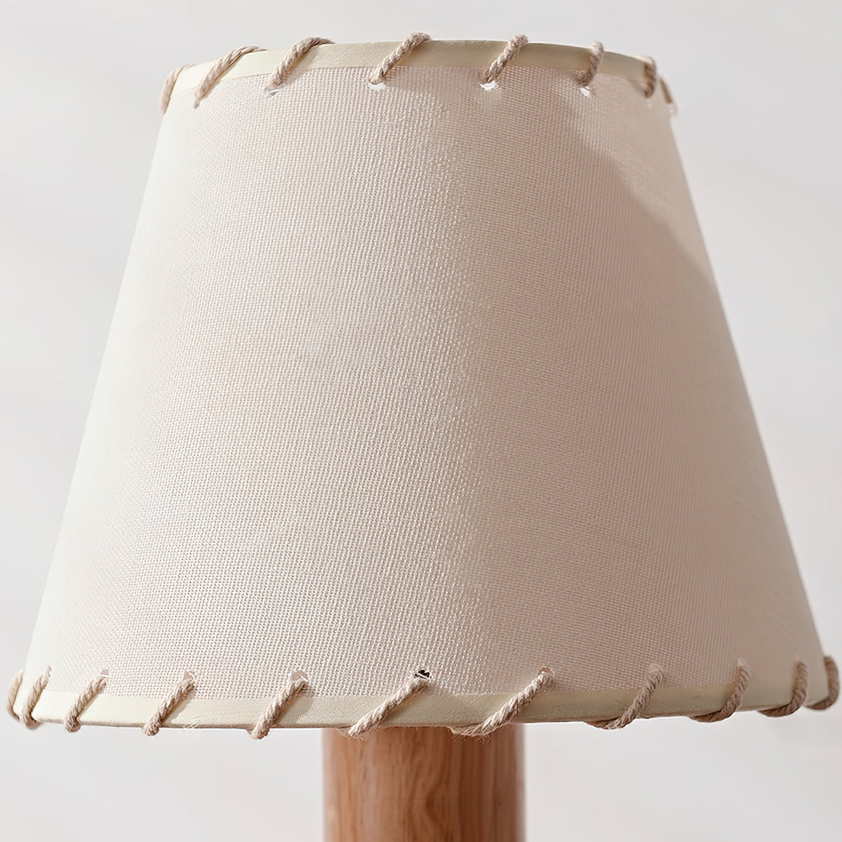 Wood Base Fabric Shade Table Lamp