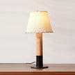 Wood Base Fabric Shade Table Lamp
