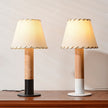 Wood Base Fabric Shade Table Lamp