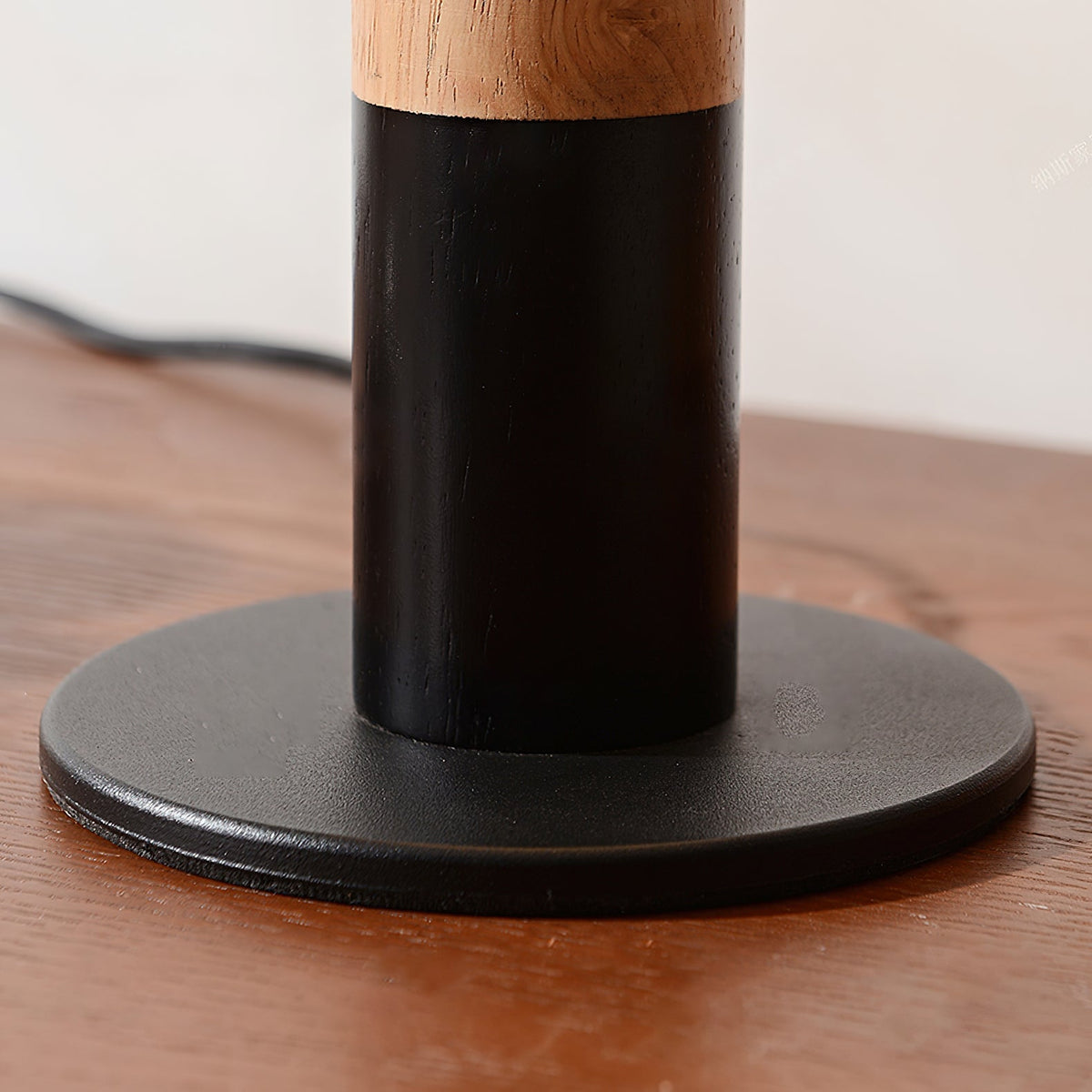 Wood Base Fabric Shade Table Lamp