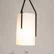 Linen & Brass Tall Chandelier