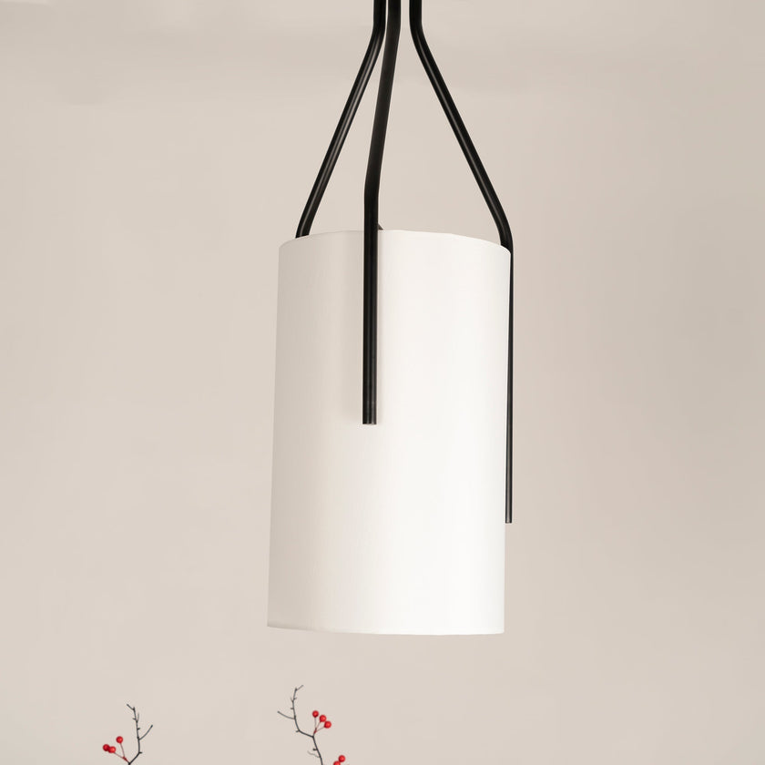 Linen & Brass Tall Chandelier