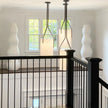 Linen & Brass Tall Chandelier