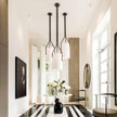 Linen & Brass Tall Chandelier
