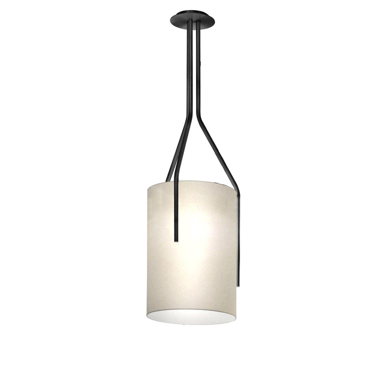 Linen & Brass Tall Chandelier