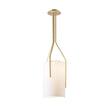Linen & Brass Tall Chandelier