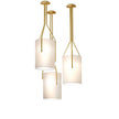 Linen & Brass Tall Chandelier