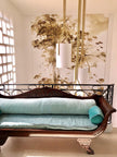 Linen & Brass Tall Chandelier