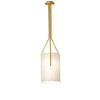 Linen & Brass Tall Chandelier
