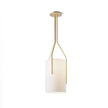 Linen & Brass Tall Chandelier