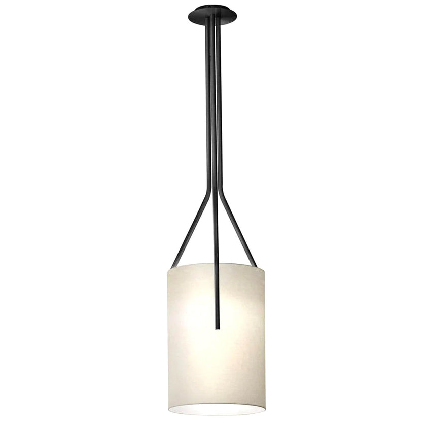 Linen & Brass Tall Chandelier