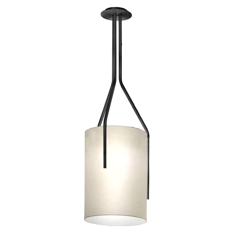 Linen & Brass Tall Chandelier