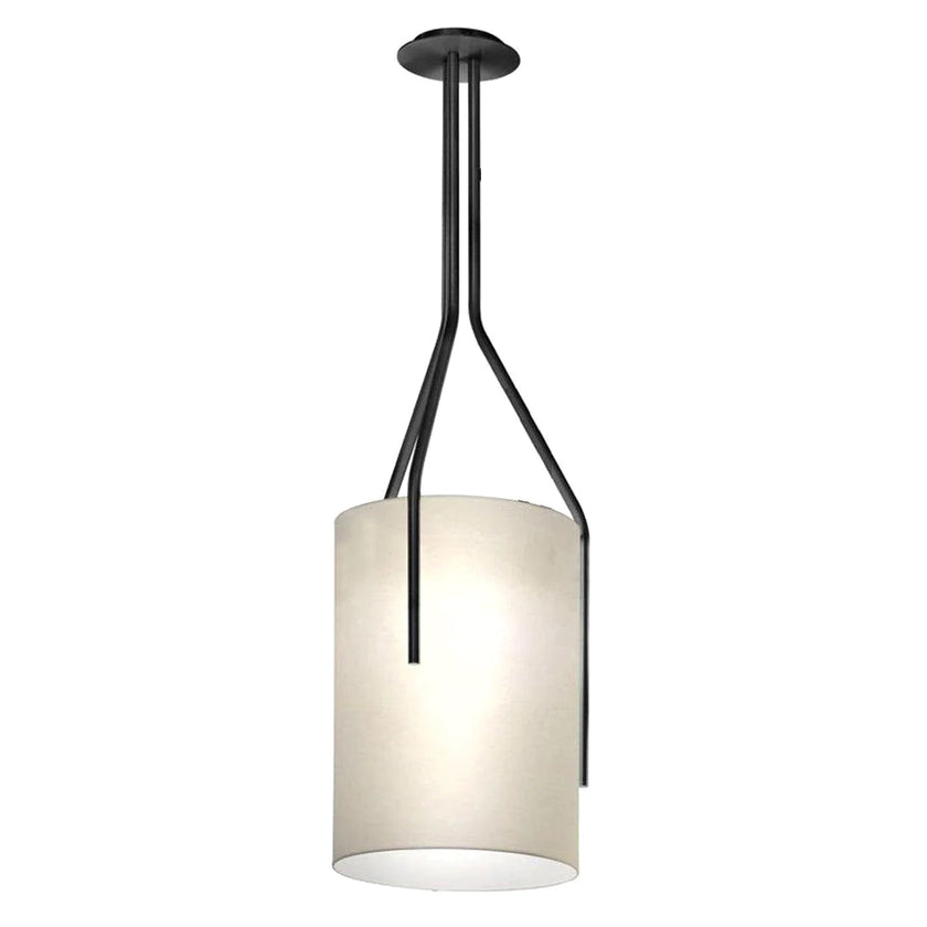 Linen & Brass Tall Chandelier