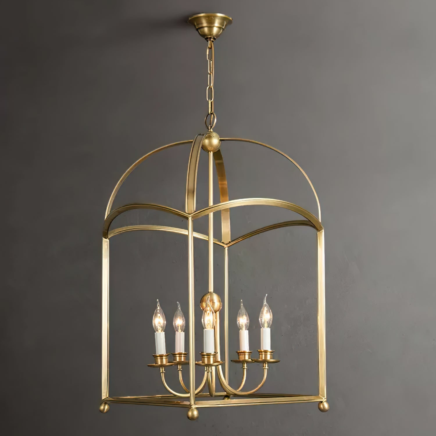 Calvrane Brass Lantern Pendant Light