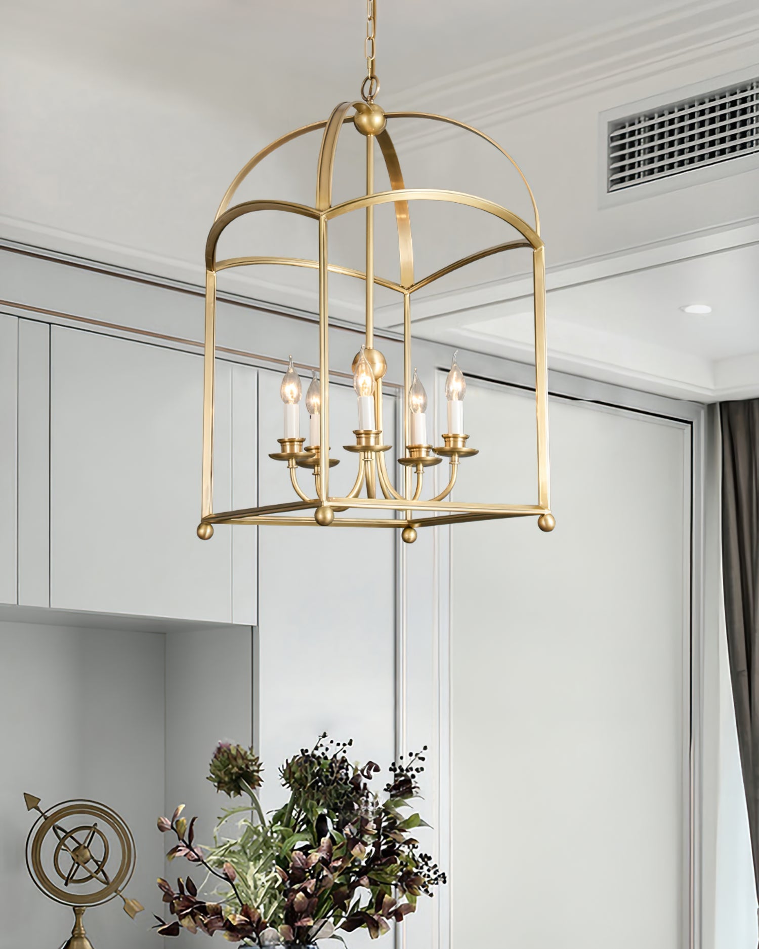 Calvrane Brass Lantern Pendant Light