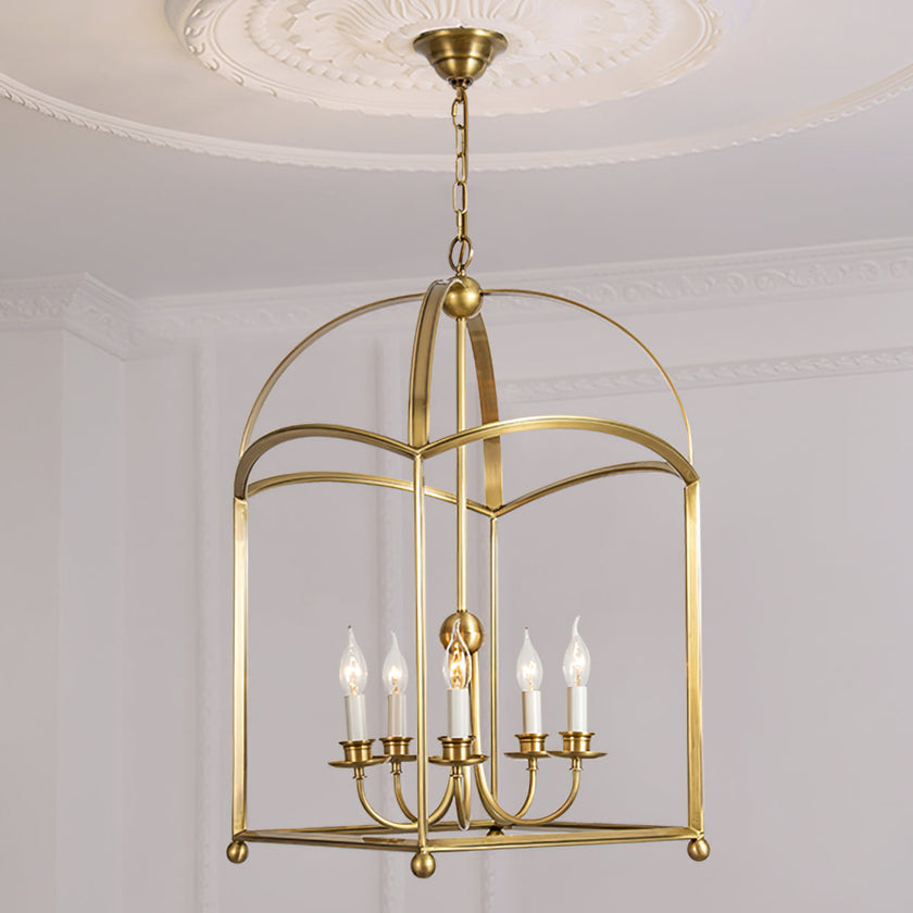 Calvrane Brass Lantern Pendant Light