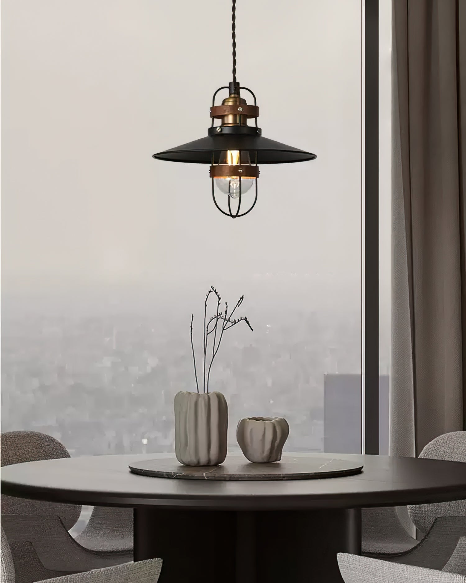 Calvrane Metal Cage Pendant Light