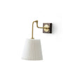 Calvrane Brass Pleated Wall Sconce