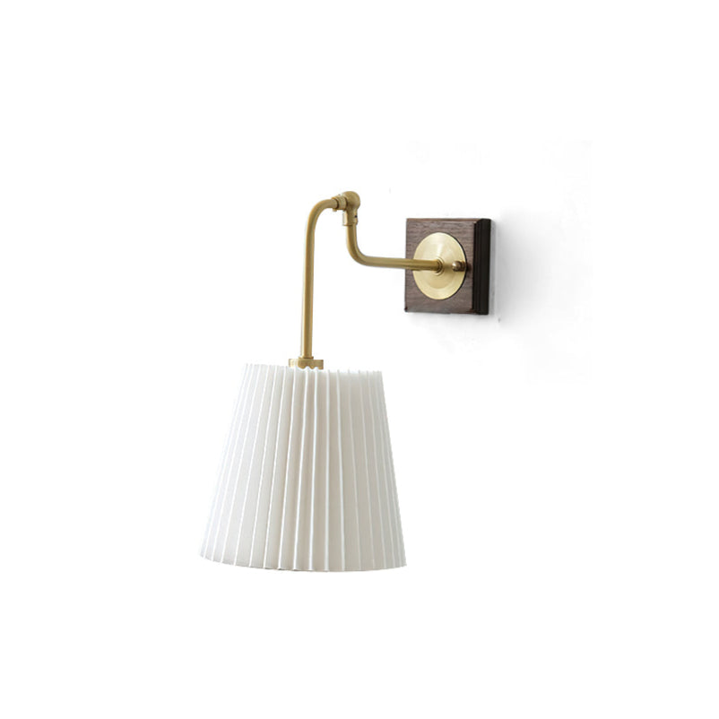 Calvrane Brass Pleated Wall Sconce