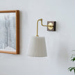 Calvrane Brass Pleated Wall Sconce