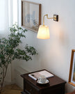 Calvrane Brass Pleated Wall Sconce