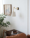 Calvrane Brass Pleated Wall Sconce