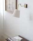 Calvrane Brass Pleated Wall Sconce