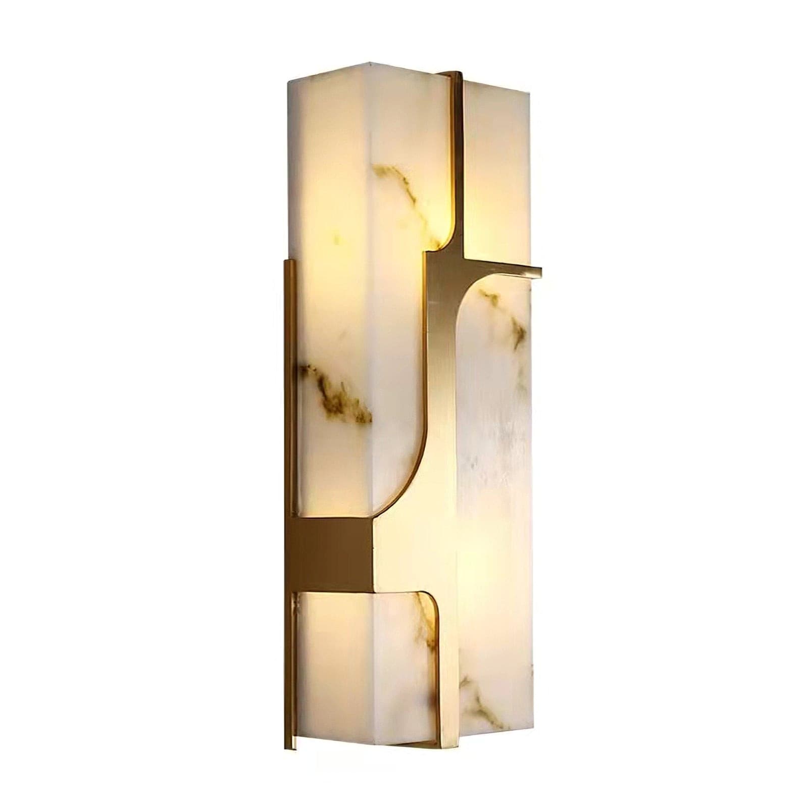 Modern Alabaster Brass Wall Light