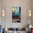 Modern Alabaster Brass Wall Light