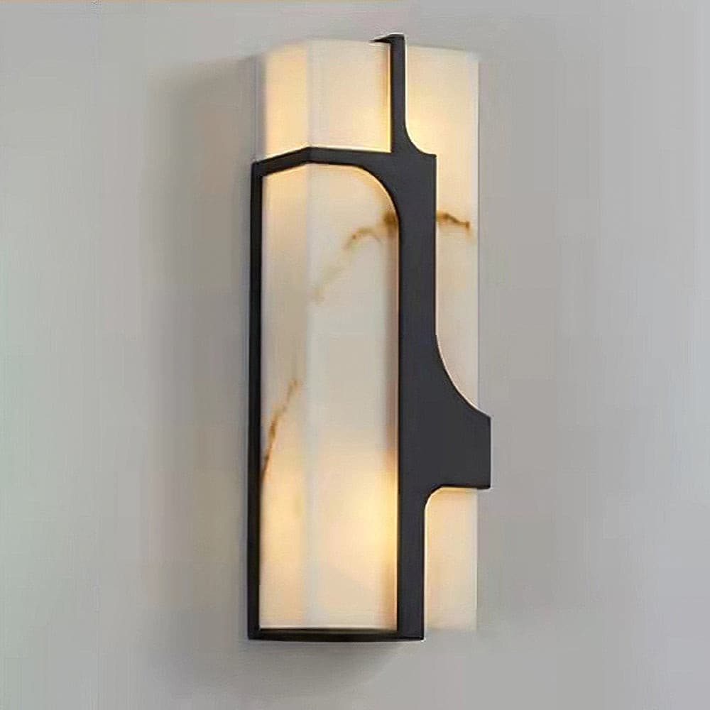 Modern Alabaster Brass Wall Light