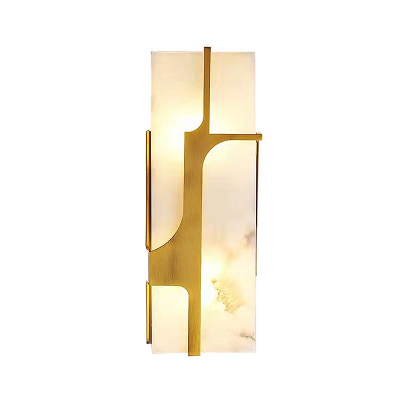 Modern Alabaster Brass Wall Light