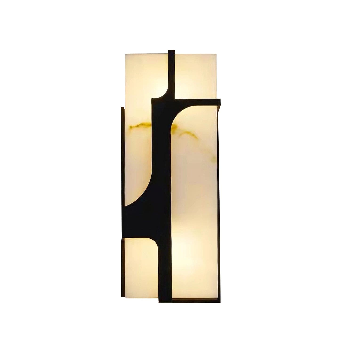 Modern Alabaster Brass Wall Light