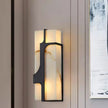 Modern Alabaster Brass Wall Light